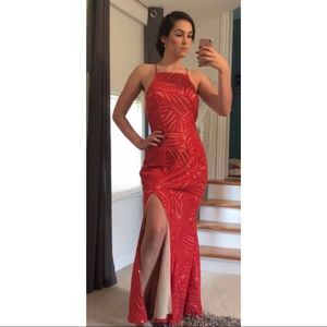 NWT ✨ Formal Red Sequin Prom Dress